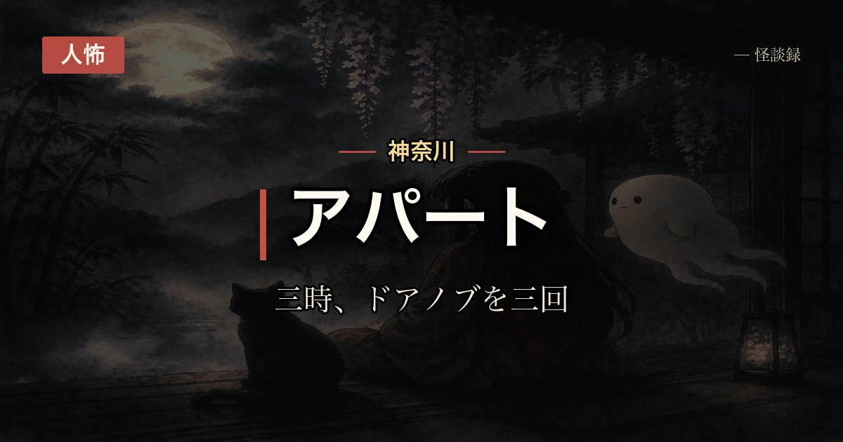アパートの隣人、夜中の3時ちょうどにドアノブを3回だけ回してから帰る女性の話
