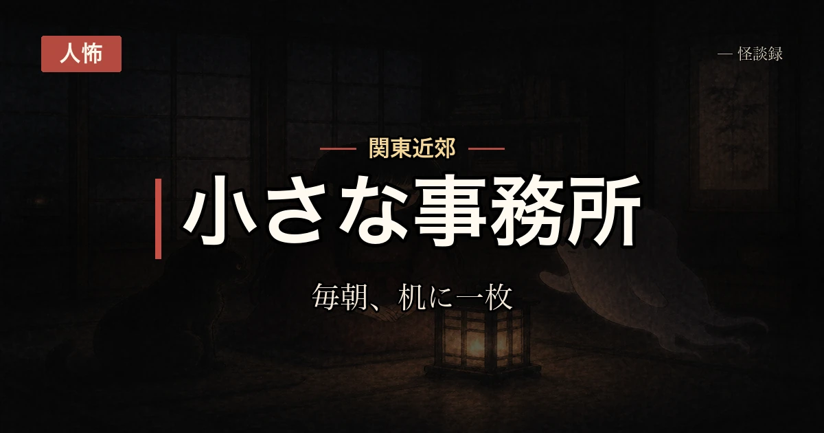 職場の先輩が退職までの三ヶ月、毎朝私の机に紙を一枚だけ置いていった話