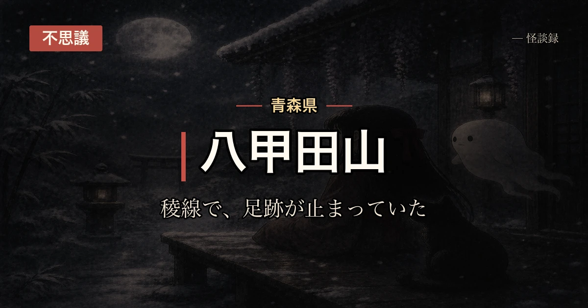 八甲田山、雪あとの足跡の話